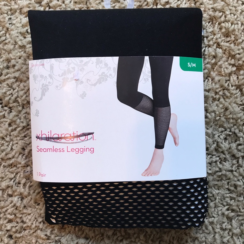 BRAND NEW black and mesh leggings